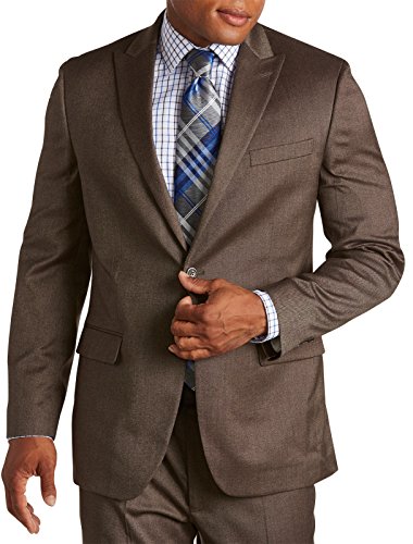 Geoffrey Beene Big & Tall Textured Solid Suit Jacket (56 Reg, Taupe)