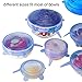 Silicone Stretch Lids,6 Pack Reusable Durable and Expandable to Fit Various Sizes and Shapes of Containers. Superior for Keeping Food Fresh, Dishwasher and Freezer Safe