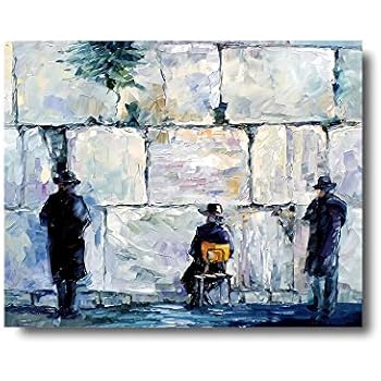 iFine Art ' Jewish ' Wall Art Framed Oil Paintings Printed on Canvas for Home Decorations Home Decor Modern Artwork Hanging for Living Room Bedroom, Ready to Hang
