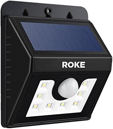 Solar Light, ROKE 8 LED Solar Powered Outdoor Lights,Wireless Waterproof Security Motion Sensor Light