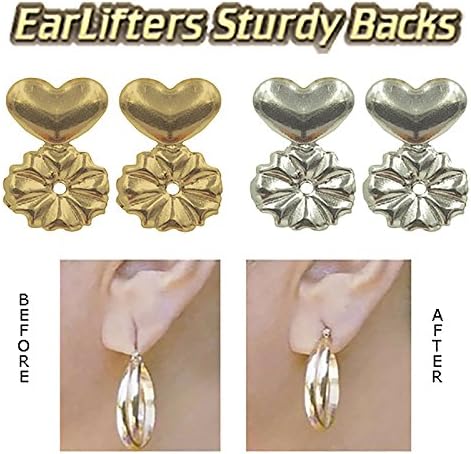 Earlifters Sturdy Backs - Invisible Ear Lobe Support Backs