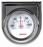 Bosch SP0F000058 2" Style Line Ammeter Gauge (White Dial Face, Chrome Bezel)