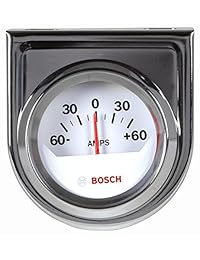 Bosch sp0 F000058 2" estilo Line amperímetro Gauge (Esfera Blanca Face, cromado Bisel)