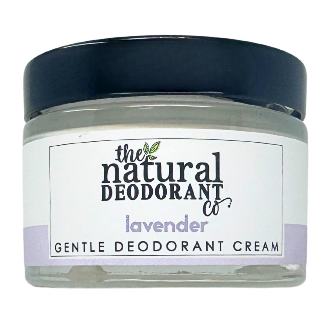 The Natural Deodorant Co, Gentle Deodorant Cream Lavender 55g, Aluminium Free, Plastic Free, Sensitive Skin