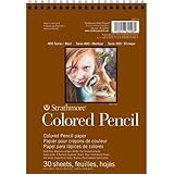 Strathmore 400 Series Colored Pencil Pad, 6"x8" Wire Bound, 30 Sheets