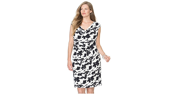 Plus Size Floral Sheath Dress 