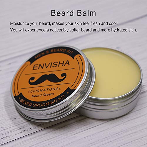 KOKOBI Beard Grooming Kit, Gifts for Men- 7 in 1 Beard Trimmer and Growth Care Kit Includes- Beard Oil, Beard Balm, Beard Brush, Beard Comb, Mustache Scissors, Beard Apron, Storage Bag -Black Gift Box