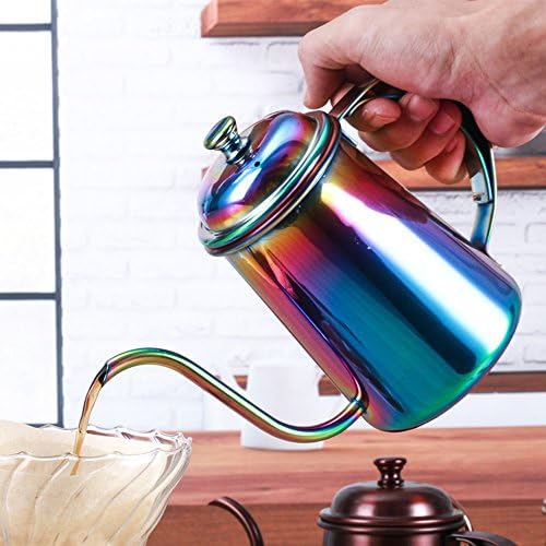Pour Over Drip Coffee Pot Teakettles 22OZ-BEMINH Premium 18/8 Stainless Steel Easy Stable Creative Handle Long Spout for Smooth Water Flow - for Brew Coffee,650ML