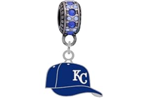 FINAL TOUCH GIFTS Kansas City Royals Cap Charm Compatible With Pandora Style Bracelets. Can also be worn as a necklace (Included.)