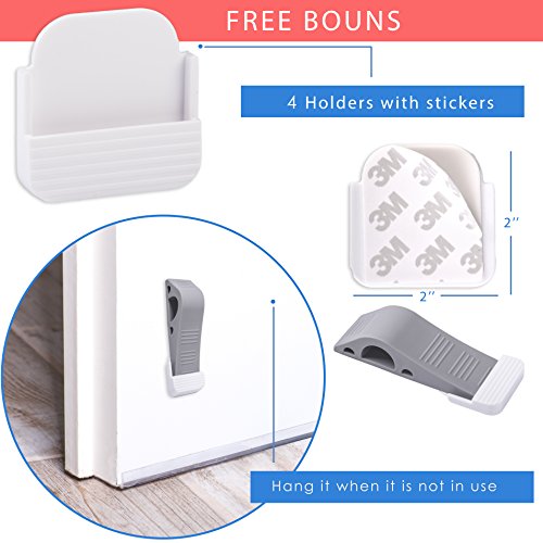 image for Door Stopper Rubber Door Stop Decorative Door Stops 4 Piece Set with F