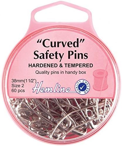 Hemline Curved Safety Pins for Quilting - 38mm by Hemline