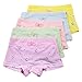 Czofnjesi Girls Underwear Cotton Kids Boyshort Toddler Assorted Panties 5 or 6 Pack (A, 5-7X)
