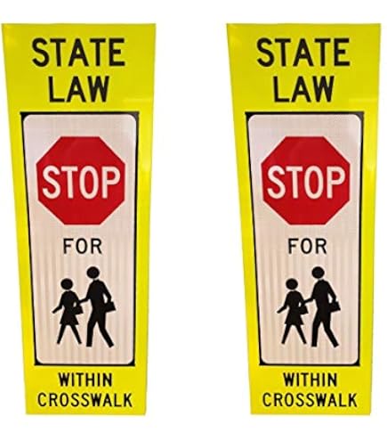 Amazon.com: STOP FOR PEDESTRIAN, MUTCD COMPLIANT. Crossing