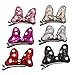 CÉLLOT 6 Pack Mouse Ear Clips, Glitter Sequins Hair Bows Cute Mouse Ears Hair Clips Barrettes for Women Girls Hair Accessories for Costume Party Favor Halloween Christmas Decoration