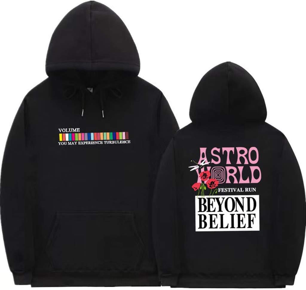 Travis Scott ASTROWORLD Streetwear Men Hoodie Sweatshirt Pullover Long Sleeve