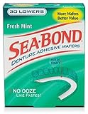 SEA-BOND Denture Adhesive Wafers Lowers Fresh Mint 30 Each