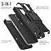 Moto G4 / G4 Plus Case, MoKo Shock Absorbing Hard Cover Ultra Protective Heavy Duty Case with Holster Belt Clip + Built-in Kickstand for Motorola Moto G 4th Generation / G4 Plus 5.5 Inch - Black