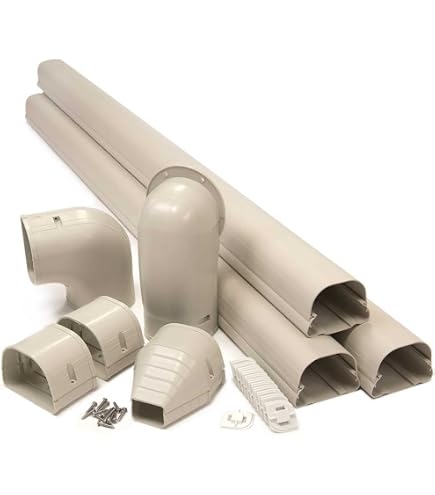 Pvc Pipe Raceway Raceway 57 PVC Pipe Cover – Hide Ugly Indoor & Outdoor Pipes, AC Lines ...