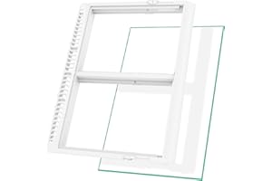 ALVAR UPGRADED 240364787 Refrigerator Crisper Drawer Cover with 240350608 Crisper Glass Replacement Compatible with Frigidaire kenmore Refrigerator Drawer Replacement, Fridge Crisper Pan Drawer Cover