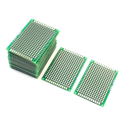 25Pcs Double Sided Protoboard Prototyping PCB Board 4cm x 6cm / 1.57 x 2.36 inch - Thumbnail 2