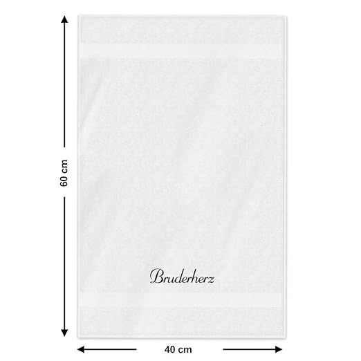 extra flauschige 550 g/qm Baumwolle weiß Saunatuch mit Bestickung