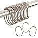 Amazer Shower Curtain Rings, Shower Curtain Hooks Rust-Resistant Shower Curtain Rings Hooks for Bathroom Shower Rod Curtains, Matte Nickel, Set of 12