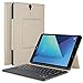 IVSO Case with Keyboard for Samsung Galaxy Tab S3 9.7, Ultra-Thin Detachable Keyboard Portfolio Stand Case/Cover for Samsung Galaxy Tab S3 9.7-Inch Tablet w/ S Pen SM-T820/SM-825 (Gold)