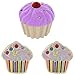 Cupcake Pierced Earrings w/ Crystal Sprinkles in Cupcake Velour Gift Box - Lavendar Purple