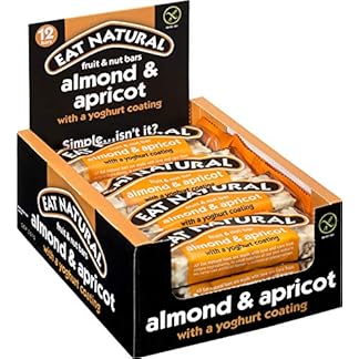 Eat Natural with Yoghurt Coating Fruit Nut Bar 50 g Pack of 12 Almond Apricot 600 gram