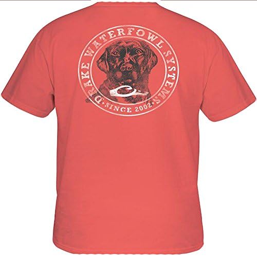 Drake Waterfowl Circle Lab Short Sleeve Tee-Bright Salmon-medium