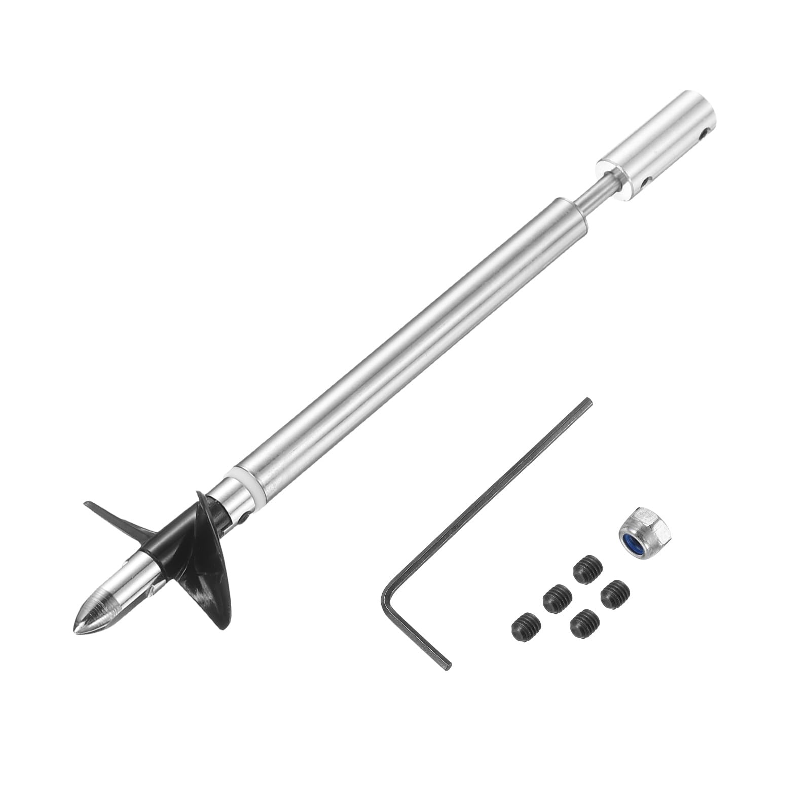 sourcing map Drive Shaft Two Propeller and Coupling Joint for RC Boat Coupler Assemble Kit, L14.5cm Shaft, L10cm Sleeve, D3.6cm Two Propeller, Fit for 2mm Motor Shaft