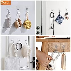 GLUIT Adhesive Hooks Heavy Duty 22 lbs Robe Towel