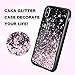 Caka iPhone XS Max Case, iPhone XS Max Glitter Case Starry Night Series Fashion Luxury Bling Flowing Liquid Floating Sparkle Glitter Girly Cute Soft Black Case for iPhone XS Max (6.5 inch) (Rose Gold)