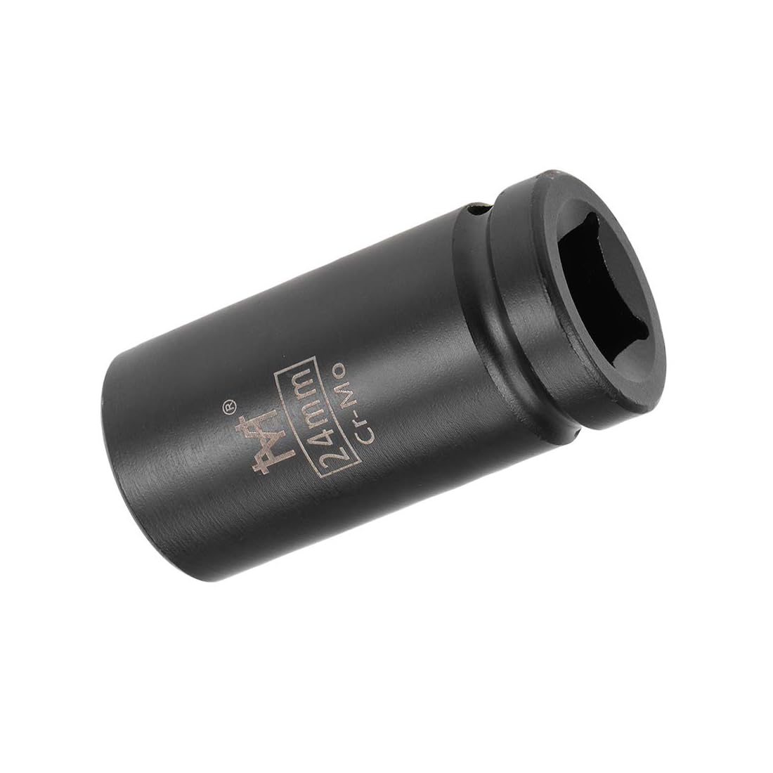 Unifizz 3/4 Inch Drive - 24mm Deep Impact Socket with 6 Point Design, Heat-Treated Cr-V Steel 78mm Length, Metric Sizes