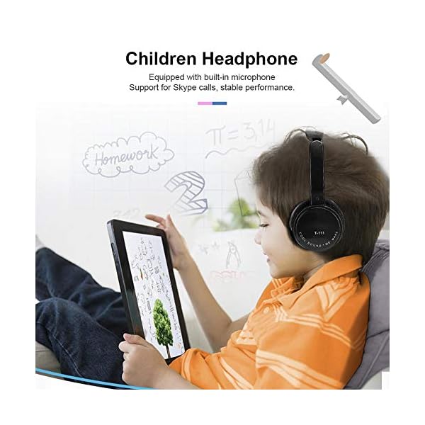 Vbestlife-Foldable-Wired-Over-Ear-HeadphonesStereo-Children-Music-Headphone-with-MicrophoneSupporting-for-Skype-CallsFor-TV-Cell-phone-Laptop-PCBlack Vbestlife Foldable Wired Over-Ear Headphones,Stereo Children Music Headphone with Microphone,Supporting for Skype Calls…