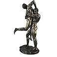 US Hercules and Anteus Bronze Finish Statue Greek Myth