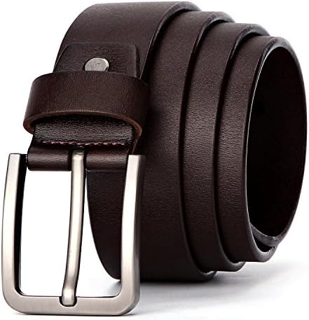 XIANGUO Men's Jeans Belt for men Genuine Leather Belt with Pin Buckle(Gift Box)
