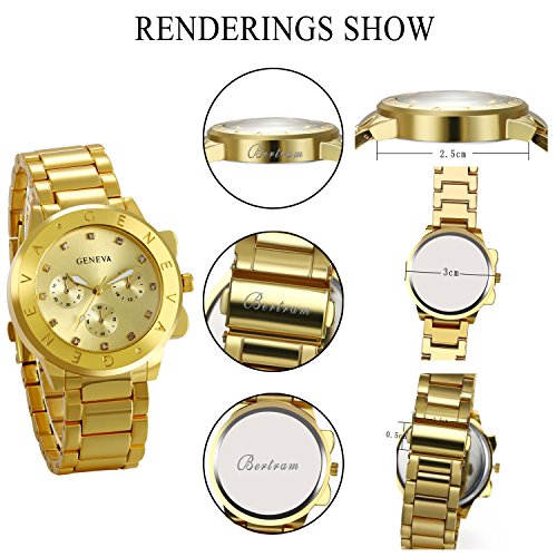 JewelryWe Reloj de cuarzo Hombre de caso Business pulsera acero inoxidable aleación Fantasía longitud 23.5 cm - Imagen 7