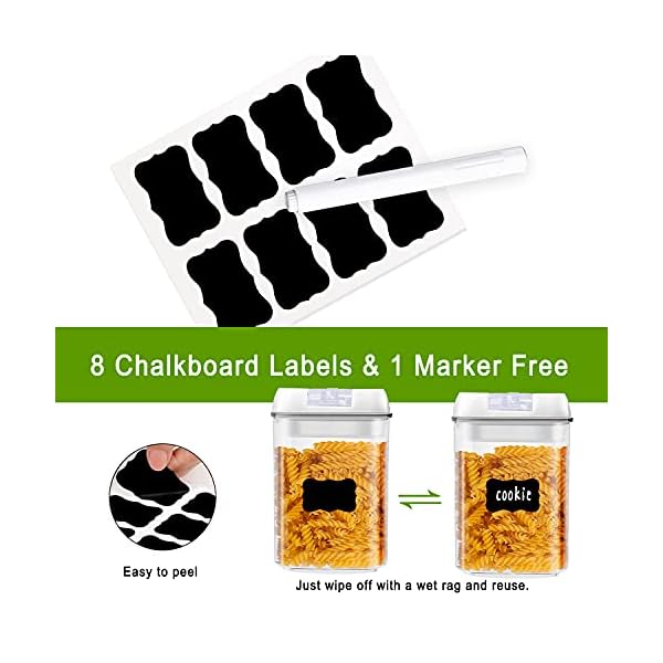 Benss 7PCS Air-Tight Food Storage Container Set - Cereal Storage Containers - for Kitchen Pantry Organization and…