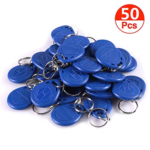 Organizer 50Pcs 125KHz RFID Key Fob Proximity ID Card Token Tag Keypad Card for Door Entry Access Control System for Security Lock Wholesale, Read Only