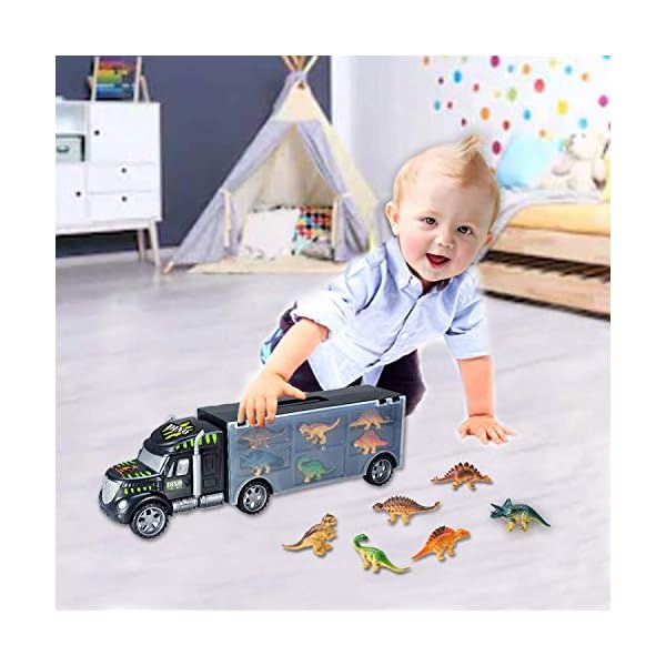 Toyvelt-Dinosaurs-Transport-Car-Carrier-Truck-Toy-with-Dinosaur-Toys-Inside-Best-Megatoybrand-dinosaur-kids-toy-for-ages-3-8-yr-oldo Toyvelt Dinosaurs Transport Car Carrier Truck Toy with Dinosaur Toys Inside - Best Megatoybrand dinosaur kids toy for…
