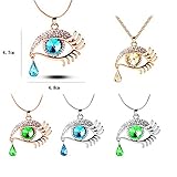 Angel's Tears Gold Plated Eye Shape Austrian Crystal Pendant Necklace for Womens in Fashion Jewelry