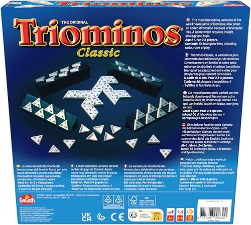 Goliath - Triominos Classic - Beliebtes Brettspiel bei Jung und Alt ab 6 Jahren - Familienspaß und Gesellschaftsspiel für 2-4 Spieler - Mit Taktik und Strategie für Kinder und Erwachsene 3