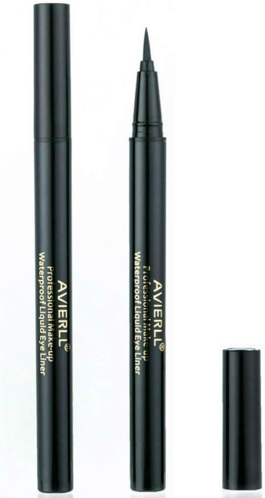 KAIQIKAIXI Black Multicolor Waterproof Very Fine Eyeliner Advanced Liquid Eyeliner Felt Tip Eyeliner Eyeliner Eyebrows Eyelashes Body Paint Multi-Purpose Pen (Black)