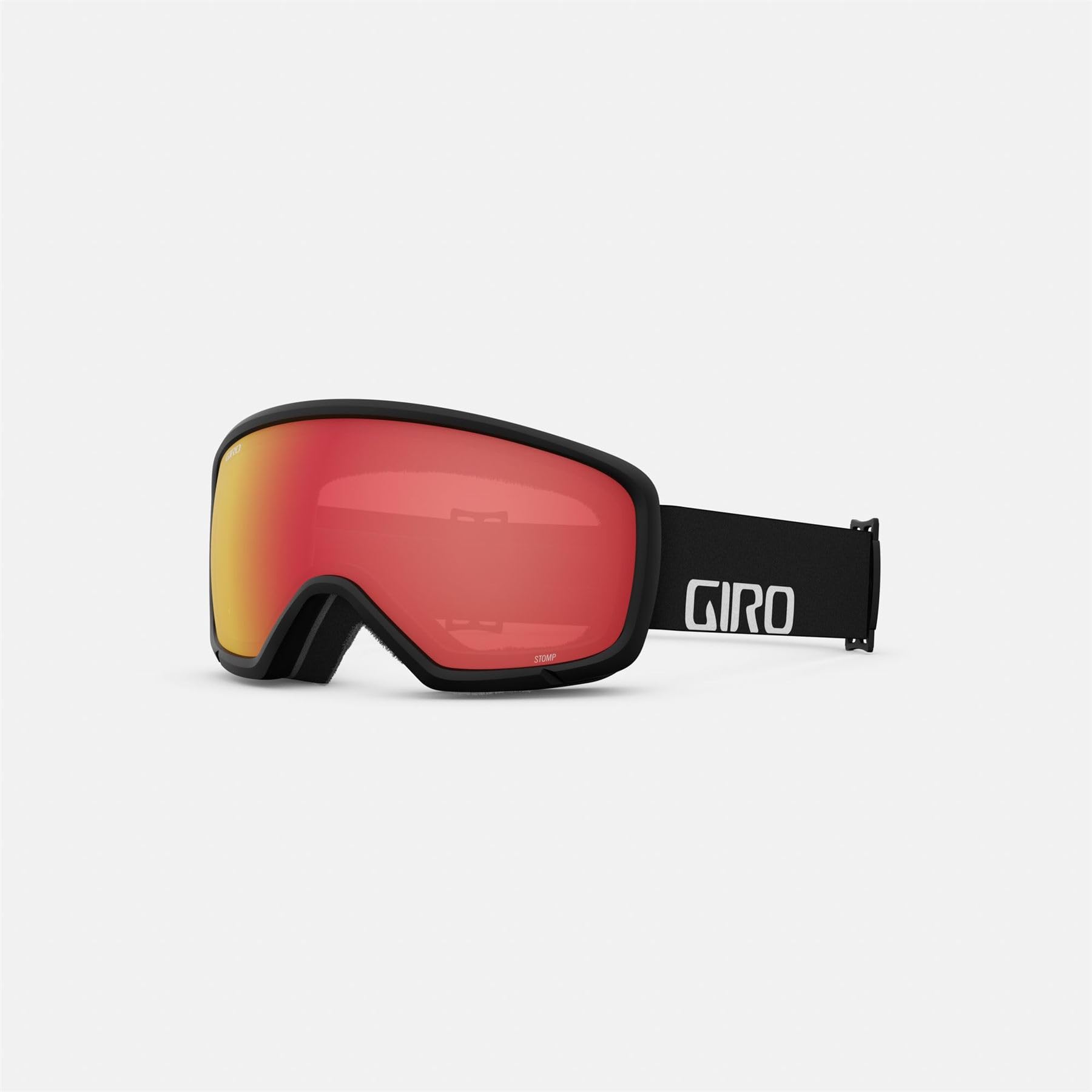 Giro Stomp Youth Snow Goggles - Black Wordmark - Amber/Scarlet Lens - One Size