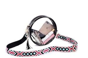 FINGUOLA Clear Bag Stadium Approved,Clear Sling Bag for Women Concerts Sports Travelling Hiking Running with Adjustable Strap