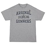 Arsenal Football Club Gunners 1886 T-shirt - Heather Grey (X-Large)