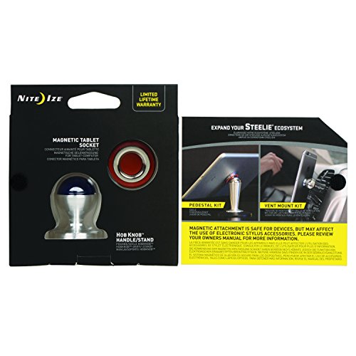 Nite Ize Original Steelie HobKnob Kit For Tablets - Magnetic Tablet Handle + Stand - Thumbnail 4