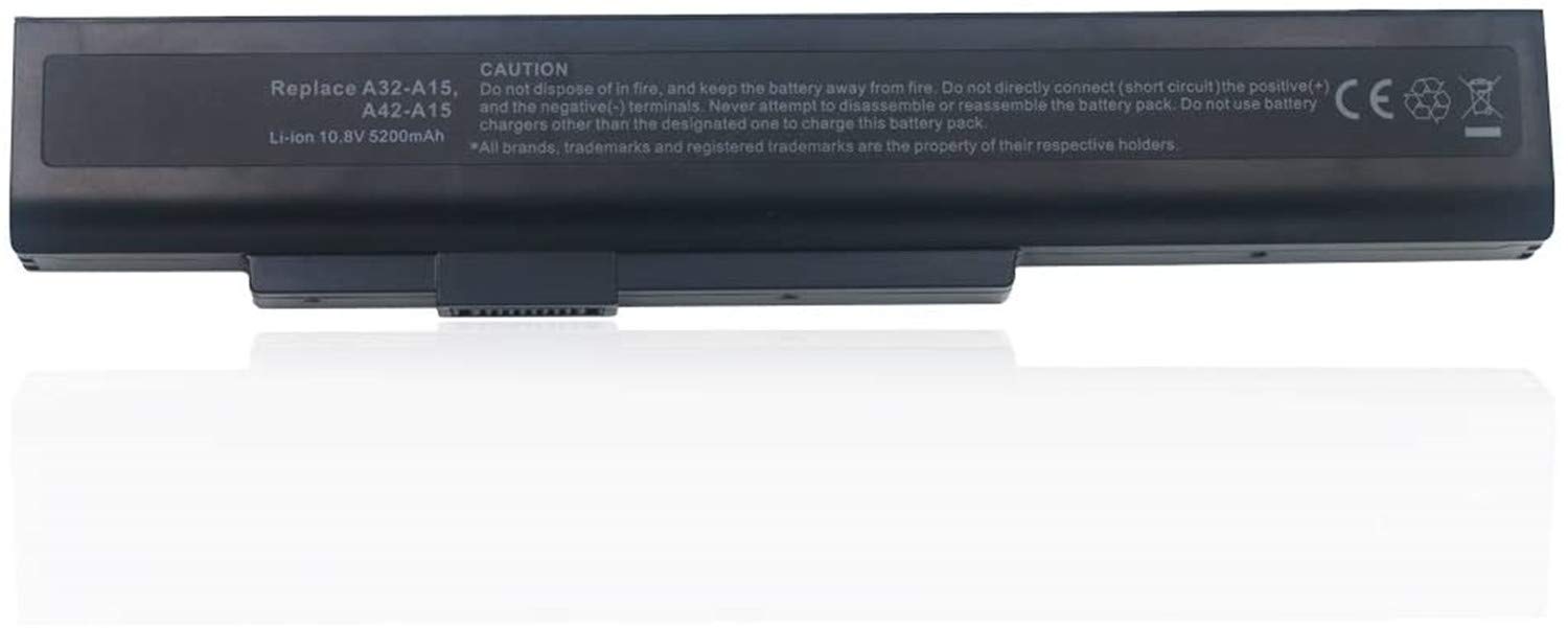 A32-A15 FPCBP343 FMVNBP217 CP569291-XX Laptop Battery Replacement for Medion Akoya P6631 P6634 P6635 P6637 P6638 P7621 P7815 P7816 MD97886 MD97889 MD98383 P7817 E6221 E6222 (10.8V 5200mah)