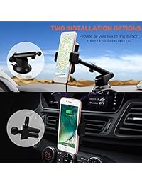 Beiste inalámbrico rápido cargador de coche y soporte de coche para rejilla de ventilación de inducción automático teléfono, soporte, para iPhone de carga 8 8 Plus X Samsung Galaxy Note 8 S8 S8 + S7 S6 Edge + y todos los dispositivos compatibles con Qi